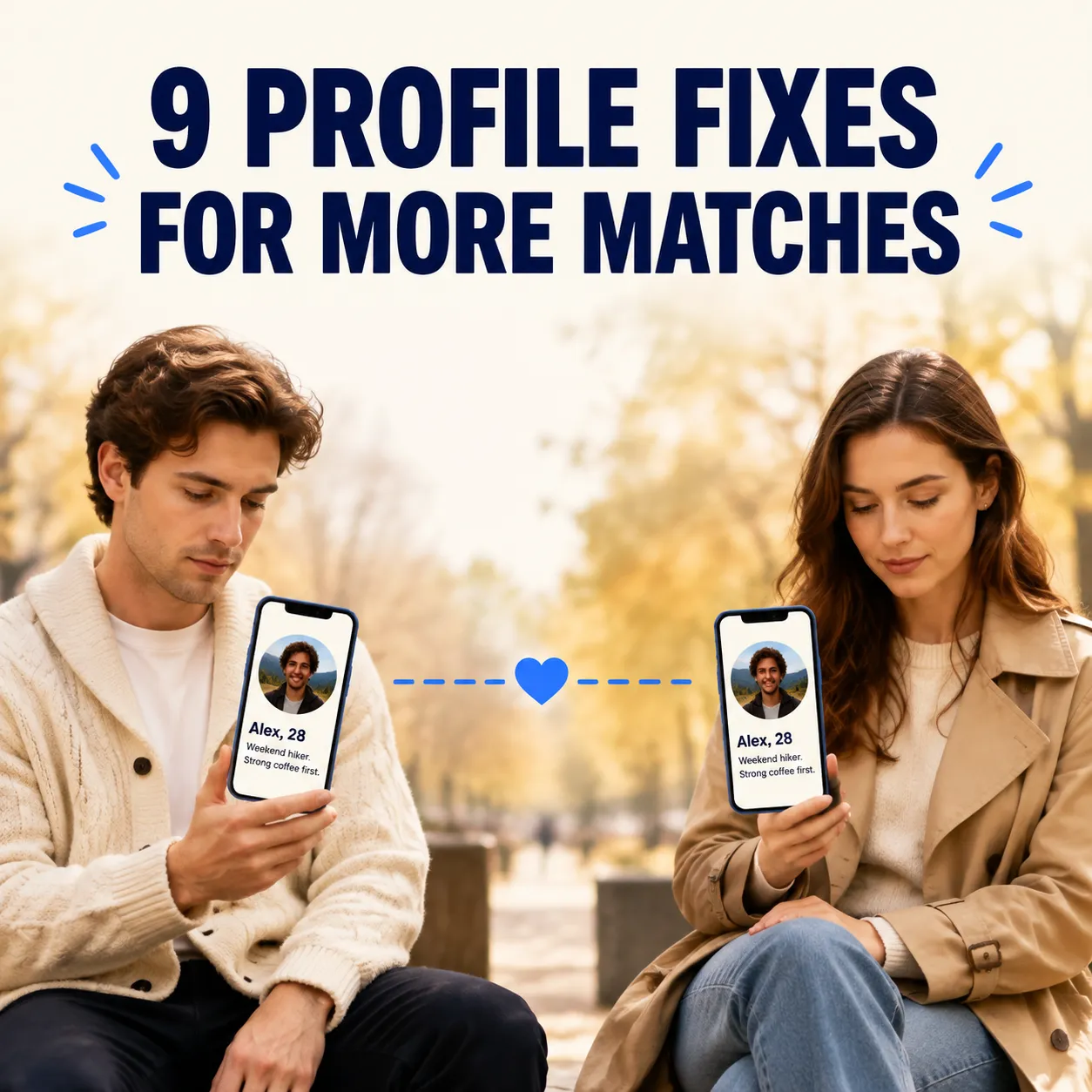 Dating profile photos for men showing clear face shot and full body order